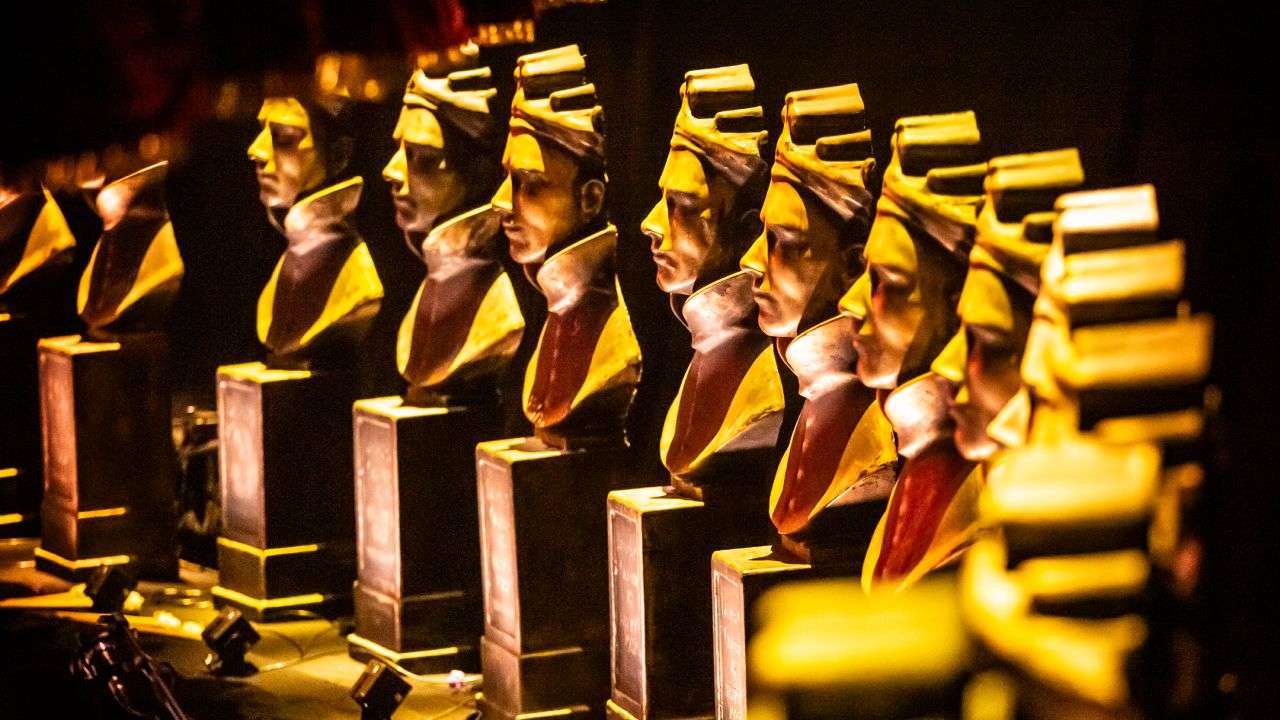 Olivier Awards. Statues. Photo by Pamela Raith