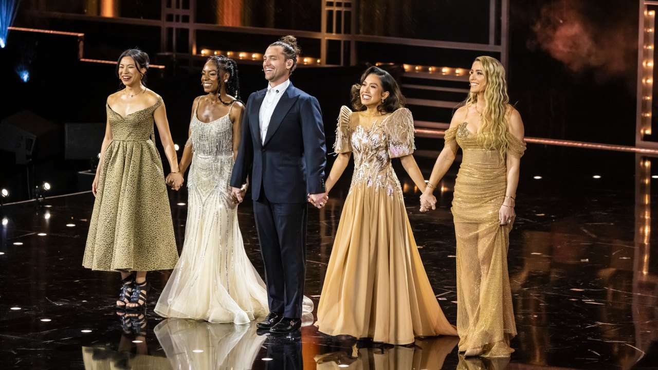 Olivier Awards 2025 - The cast of Les Miserables. Photo by Pamela Raith