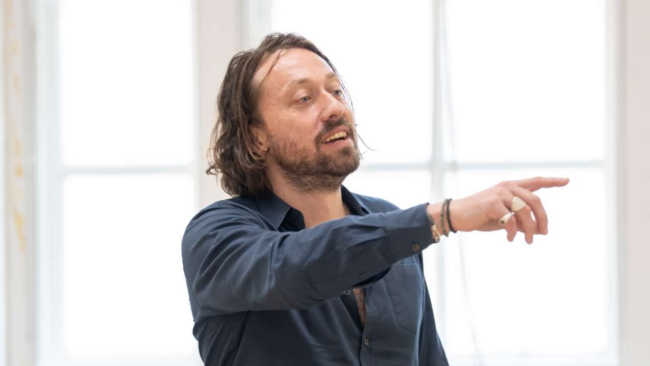 Simon Stone in rehearsals for The Lady from the Sea. Photo by Johan Persson