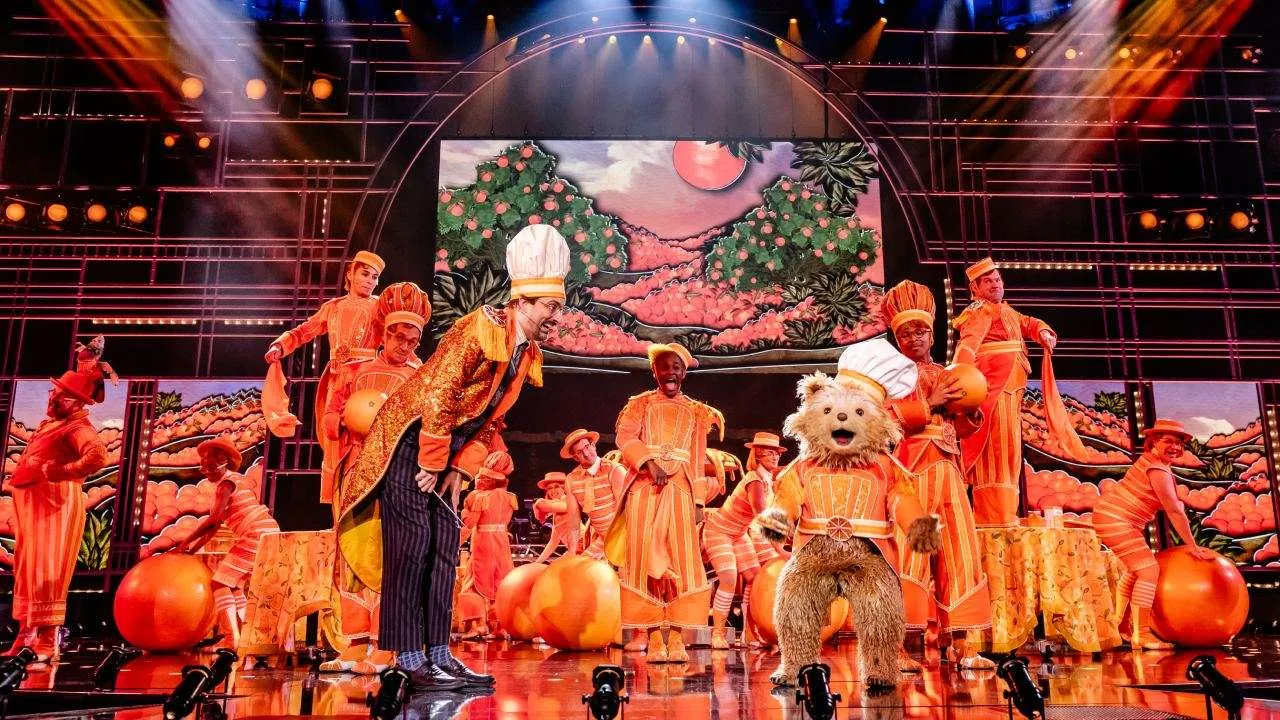 Paddington the Musical at the Olivier Awards 2026. Photo by Danny Kaan