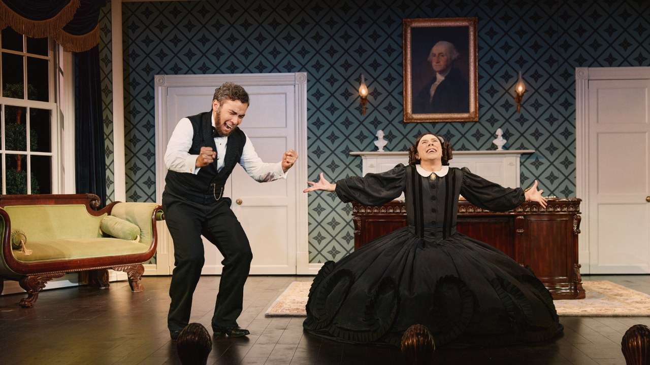 Oh, Mary - Broadway. Conrad Ricamora and Cole Escola. Photo Emilio Madrid