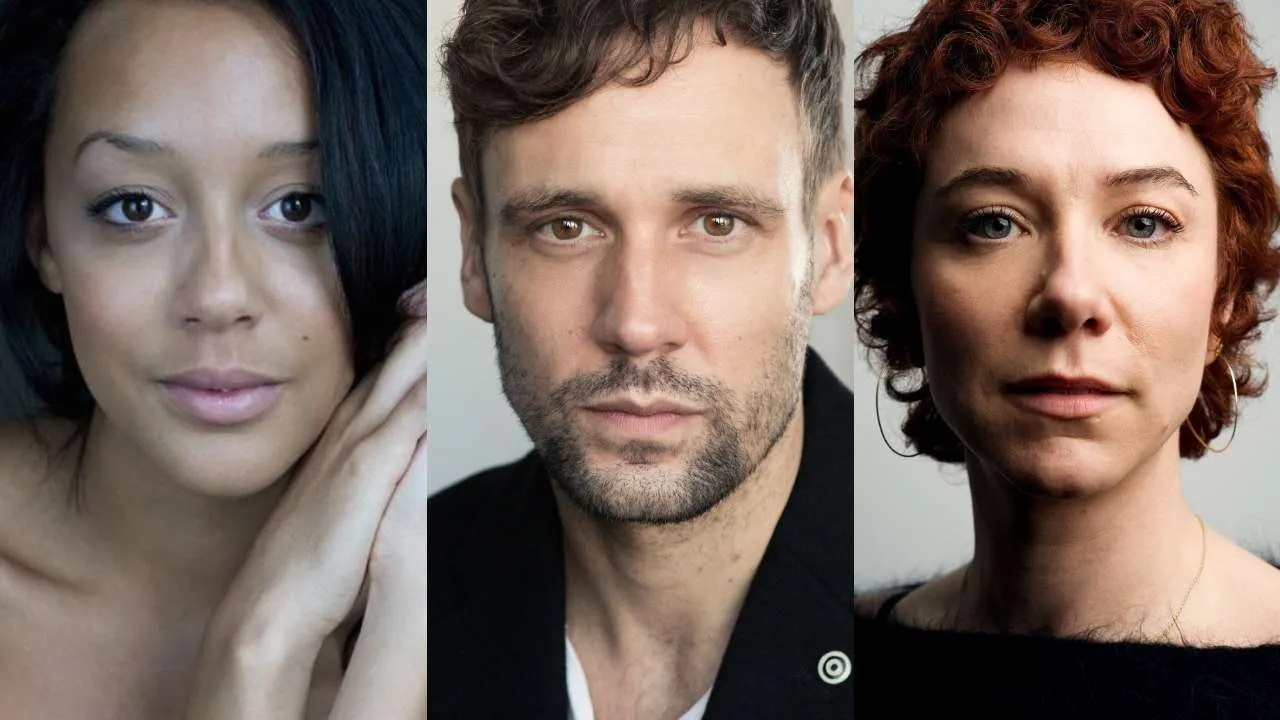 Sting - The Young Vic. Adelle Leonce, Nick Blood, Phoebe Ladenburg. Photos supplied
