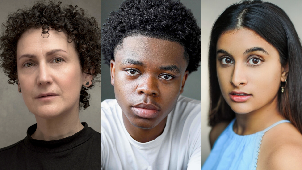 Kerry Frampton, Kyle Ndukuba and Tanvi Virmani in A World Elsewhere.