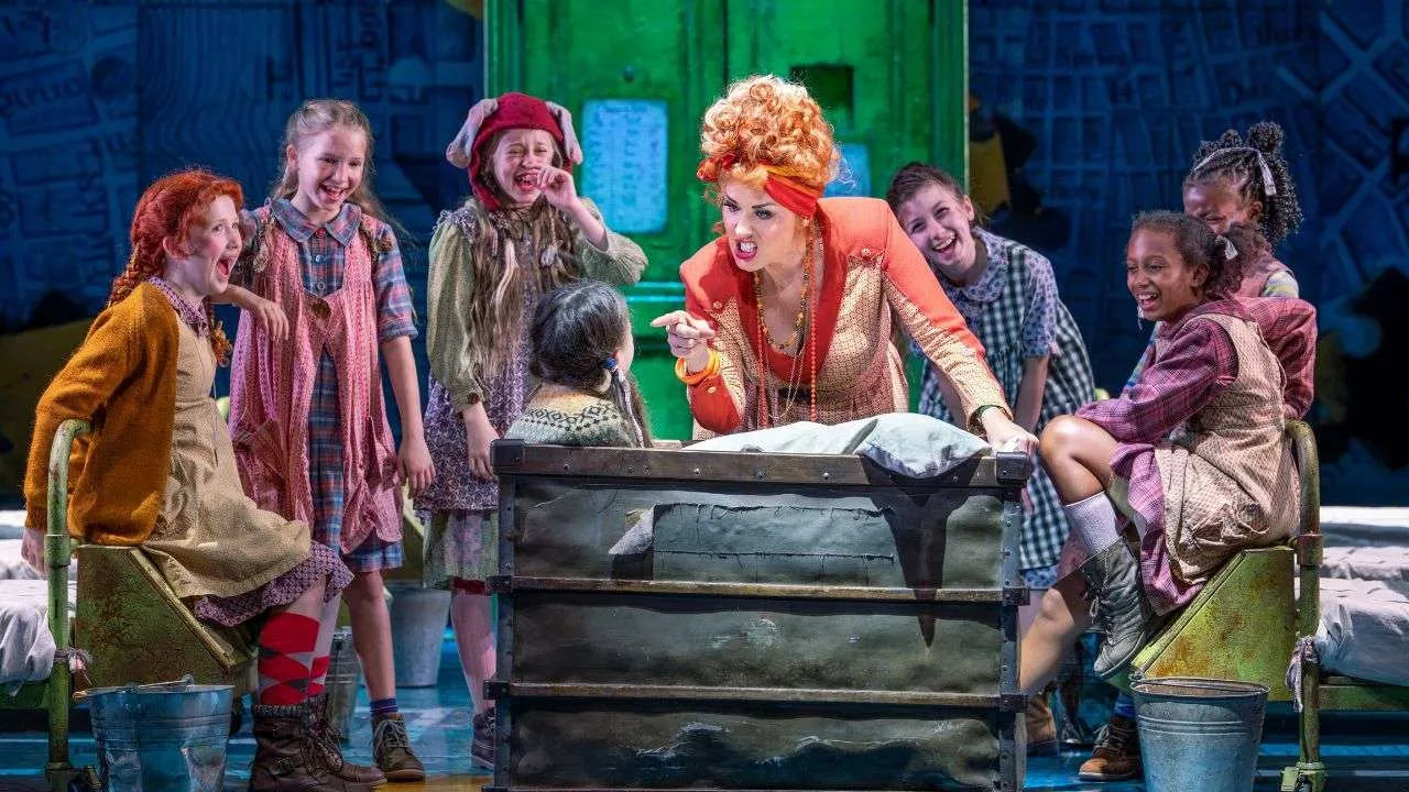 Claire Sweeney as Miss Hannigan Annie. Photo by Paul Coltas