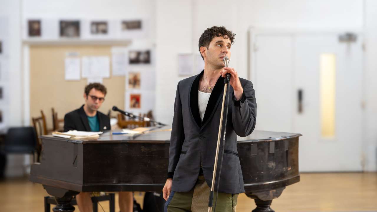 Gregor Milne and Ben Platt in rehearsals for Midnight at the Never Get. Photo by Johan Persson