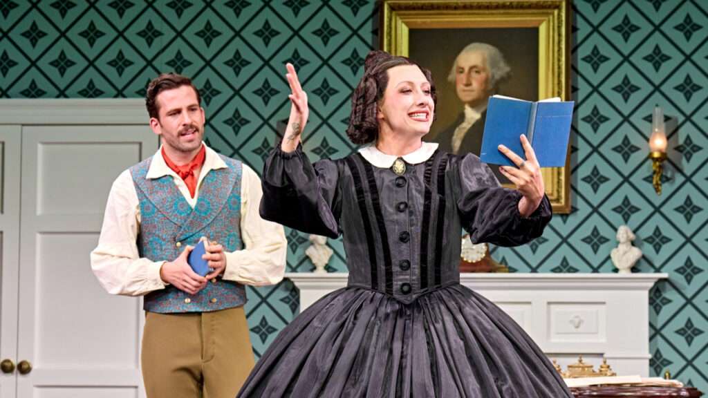 Oh, Mary! in the West End. Mason Alexander Park & Dino Fetscher. Photo by Manuel Harlan
