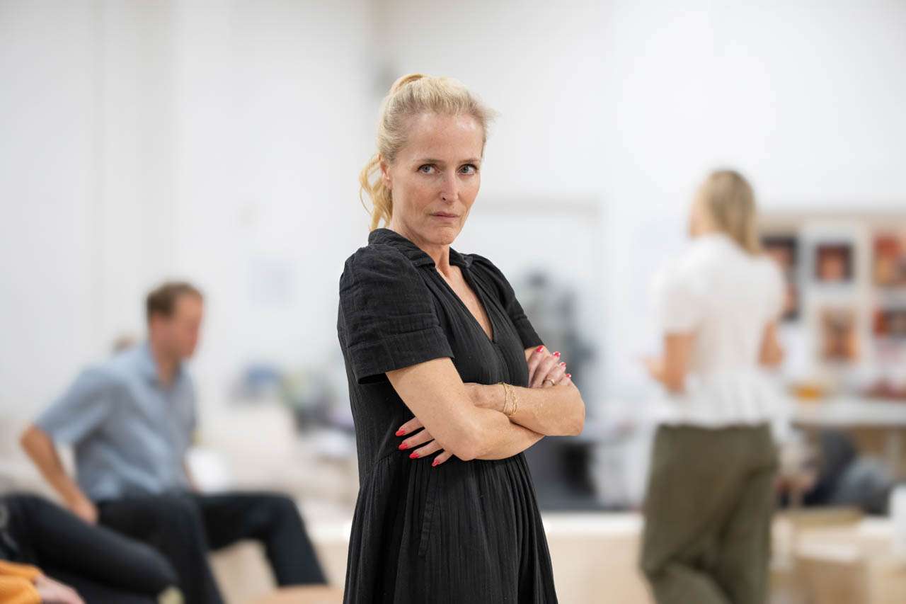 Gillian Anderson in rehearsals