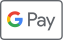 Google Pay logo on a white rounded-card background.