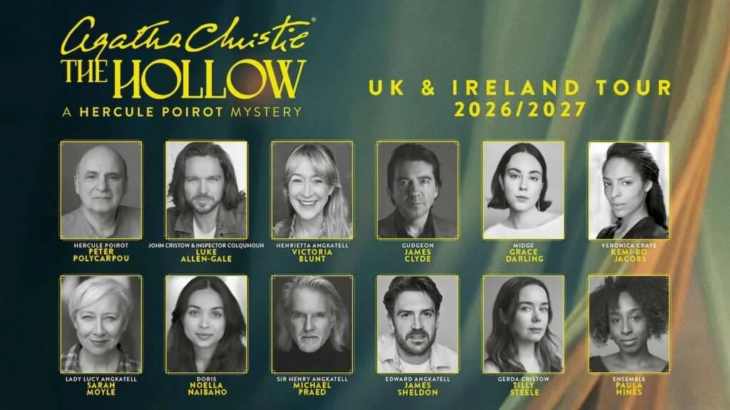 The cast of Agatha Christie's The Hollow UK Tour
