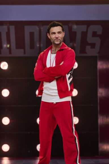 Harry Judd as Coach Bolton in High School Musical. Photo by Matt Crockett (Full Image)