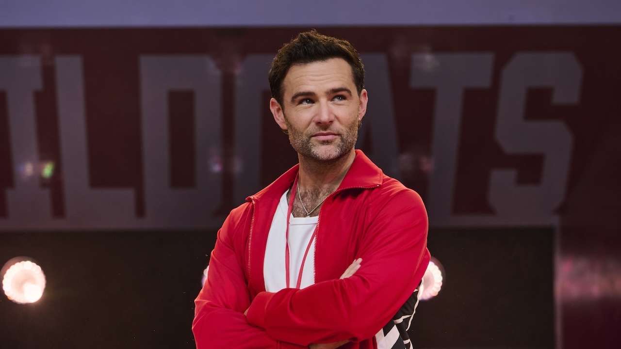 Harry Judd as Coach Bolton in High School Musical. Photo by Matt Crockett