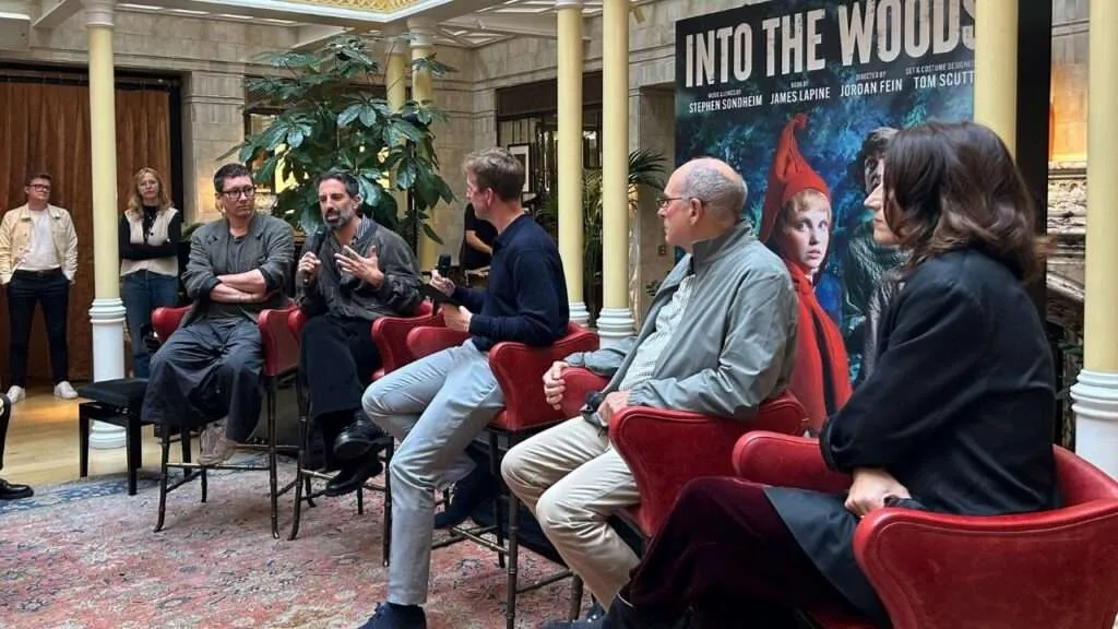 James Lapine in conversation with director Jordan Fein, designer Tom Scutt and actress Kate Fleetwood.