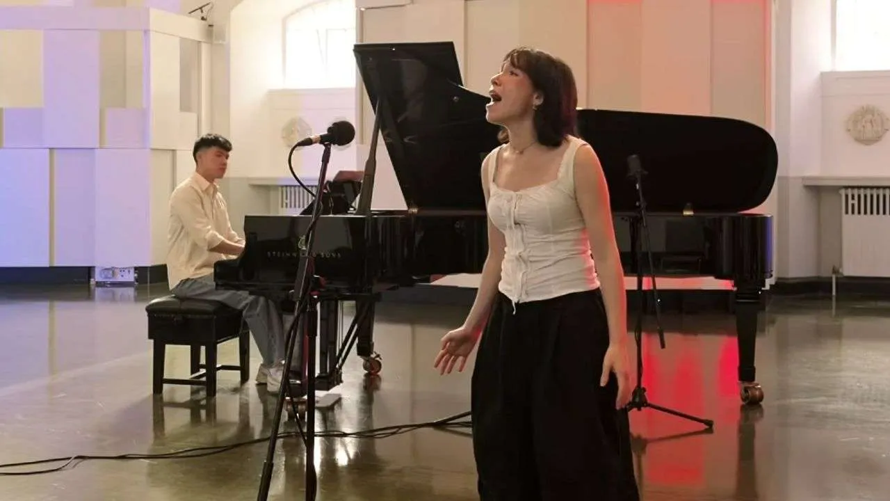 Liv Andrusier (playing Bertrande) and Chris Poon (Musical Supervisor) perform a new song from Alain Boublil and Claude-Michel Schönberg’s Martin Guerre.