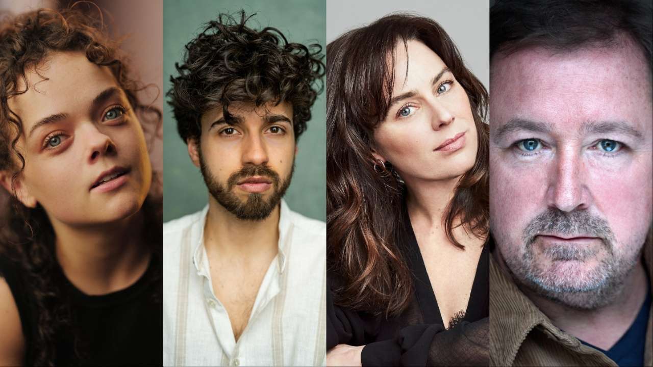 Headshots of Francesca Mills,Adonis Siddique, Jill Halfpenny and Daniel Ryan (from left to right)
