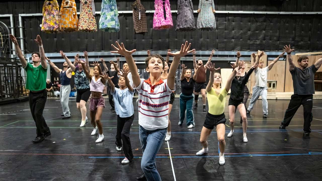 BILLY ELLIOT The Musical. Rehearsals. Rafferty Smale (Billy) and Company. Photo by Foteini Christofilopoulou