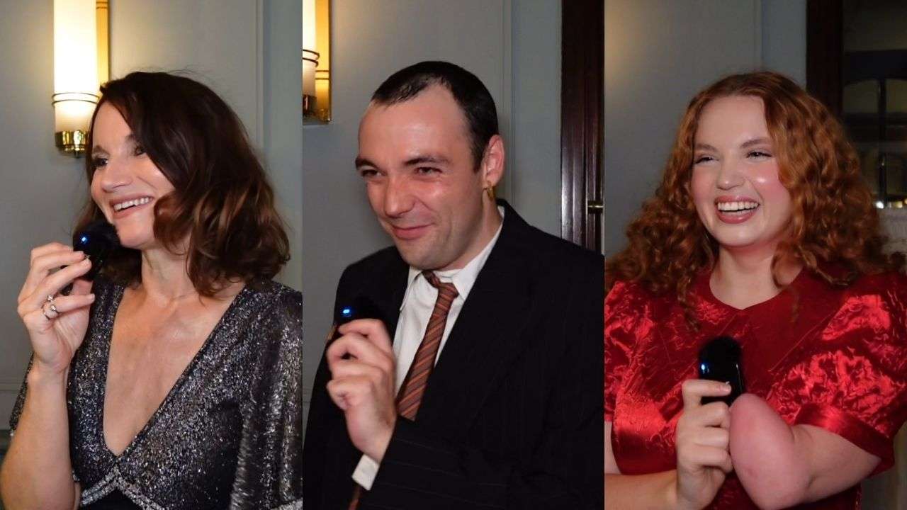 Kate Fleetwood, Keith Ramsey and Gracie McGonigal on opening night of Into the Woods