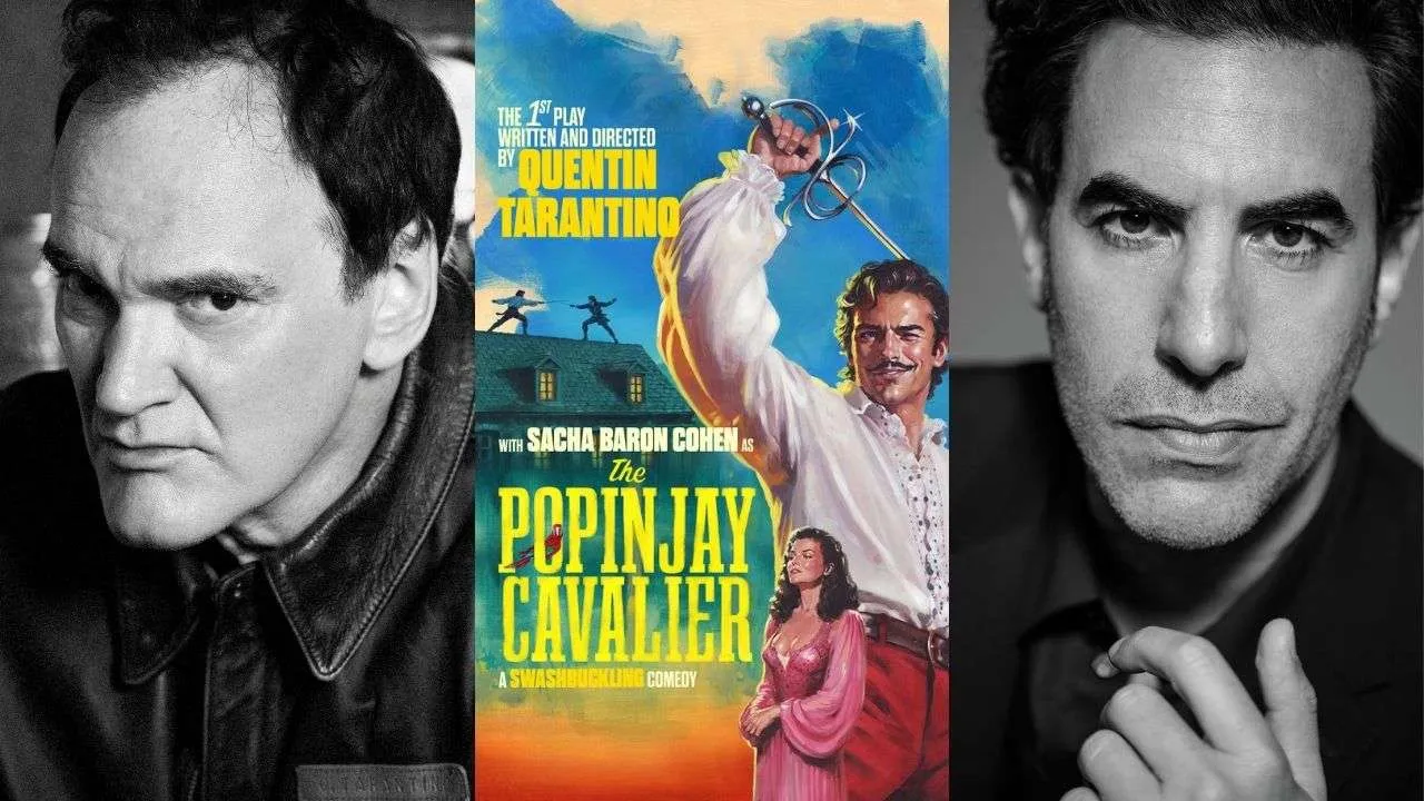 Quentin Tarantino and Sacha Baron Cohen for The Popinjay Cavalier